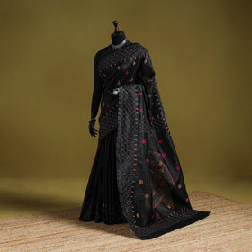 Bengal hand embroidery silk nakshi kantha saree 56