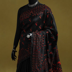 Bengal hand embroidery silk nakshi kantha saree 59