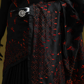 Bengal hand embroidery silk nakshi kantha saree 59