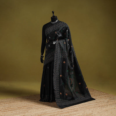 Bengal hand embroidery silk nakshi kantha saree 60