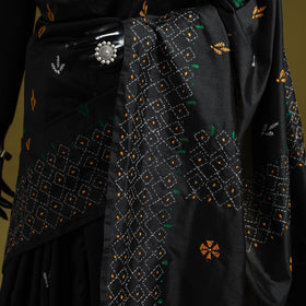 Bengal hand embroidery silk nakshi kantha saree 60