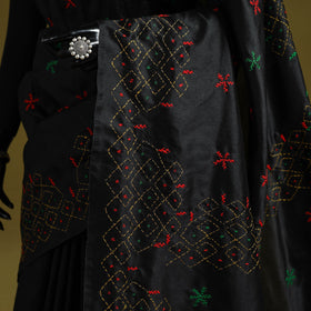 Bengal hand embroidery silk nakshi kantha saree 61