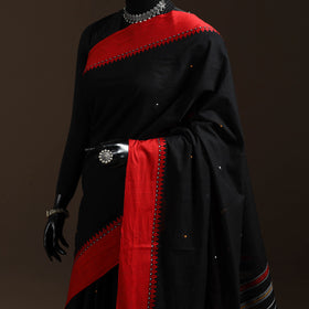 Black - bengal handwoven cotton begumpuri saree 02