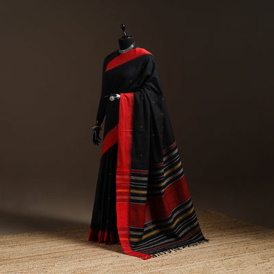Black - bengal handwoven cotton begumpuri saree 02