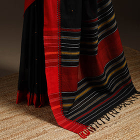 Black - bengal handwoven cotton begumpuri saree 02
