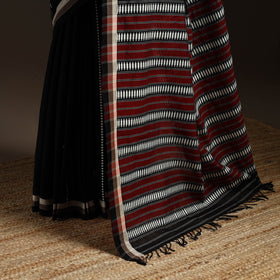Black - bengal handwoven cotton begumpuri saree 06