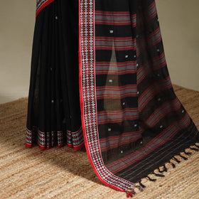 Black - bengal handwoven cotton begumpuri saree 06