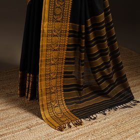 Black - bengal handwoven cotton begumpuri saree 06