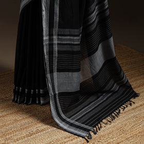 Black - bengal handwoven cotton begumpuri saree 12