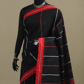Black - bengal handwoven cotton begumpuri saree 32