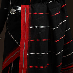 Black - bengal handwoven cotton begumpuri saree 35