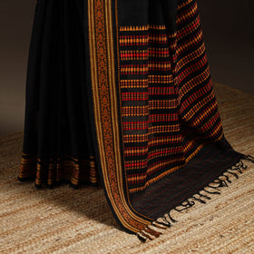 Black - bengal handwoven cotton begumpuri saree 36