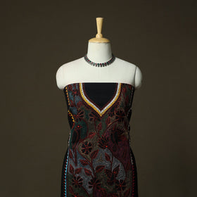 Bengal kantha hand embroidered cotton unstitched kurta