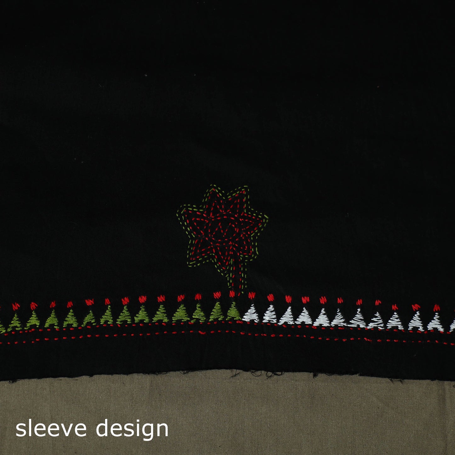 Bengal kantha hand embroidered cotton unstitched kurta