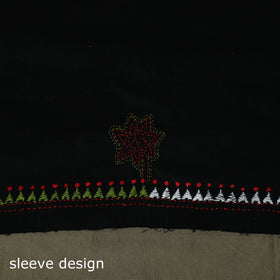 Bengal kantha hand embroidered cotton unstitched kurta