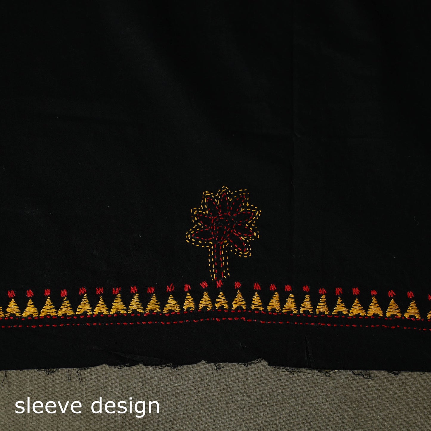Bengal kantha hand embroidered cotton unstitched kurta