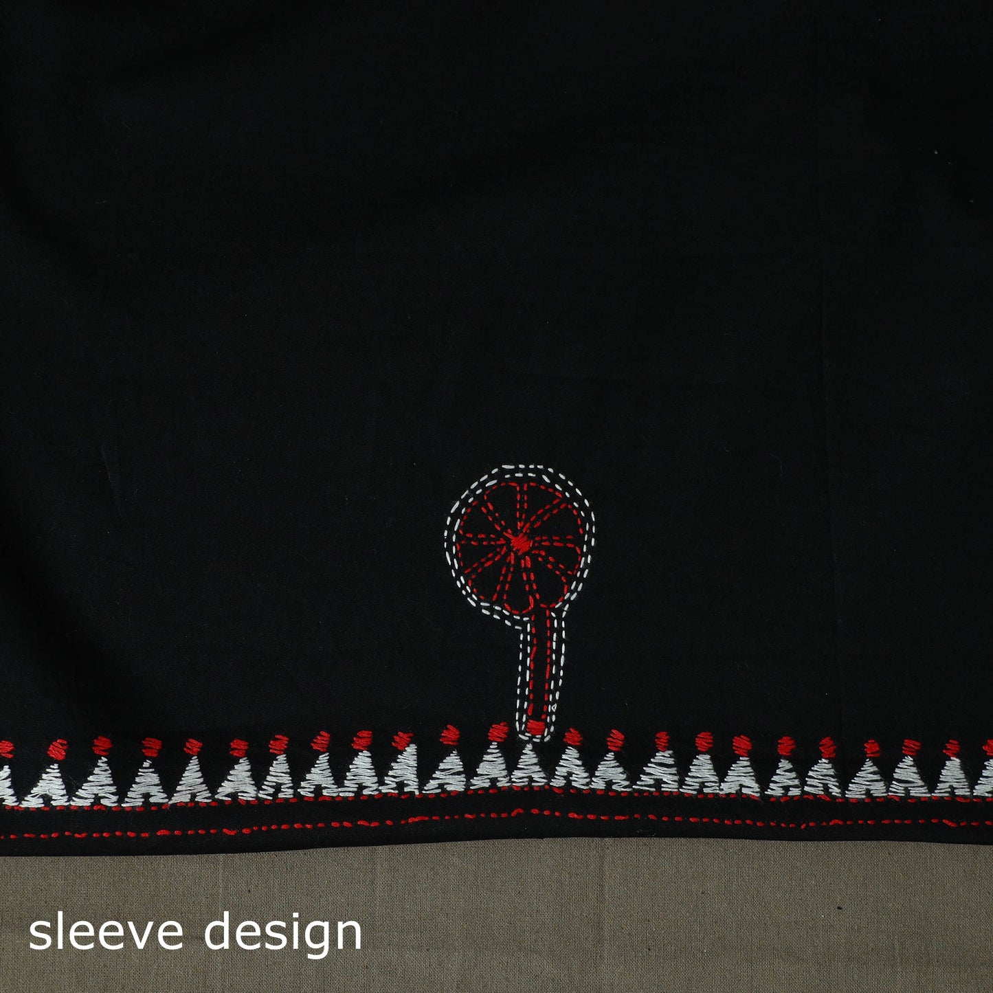 Bengal kantha hand embroidered cotton unstitched kurta