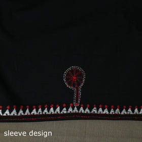 Bengal kantha hand embroidered cotton unstitched kurta