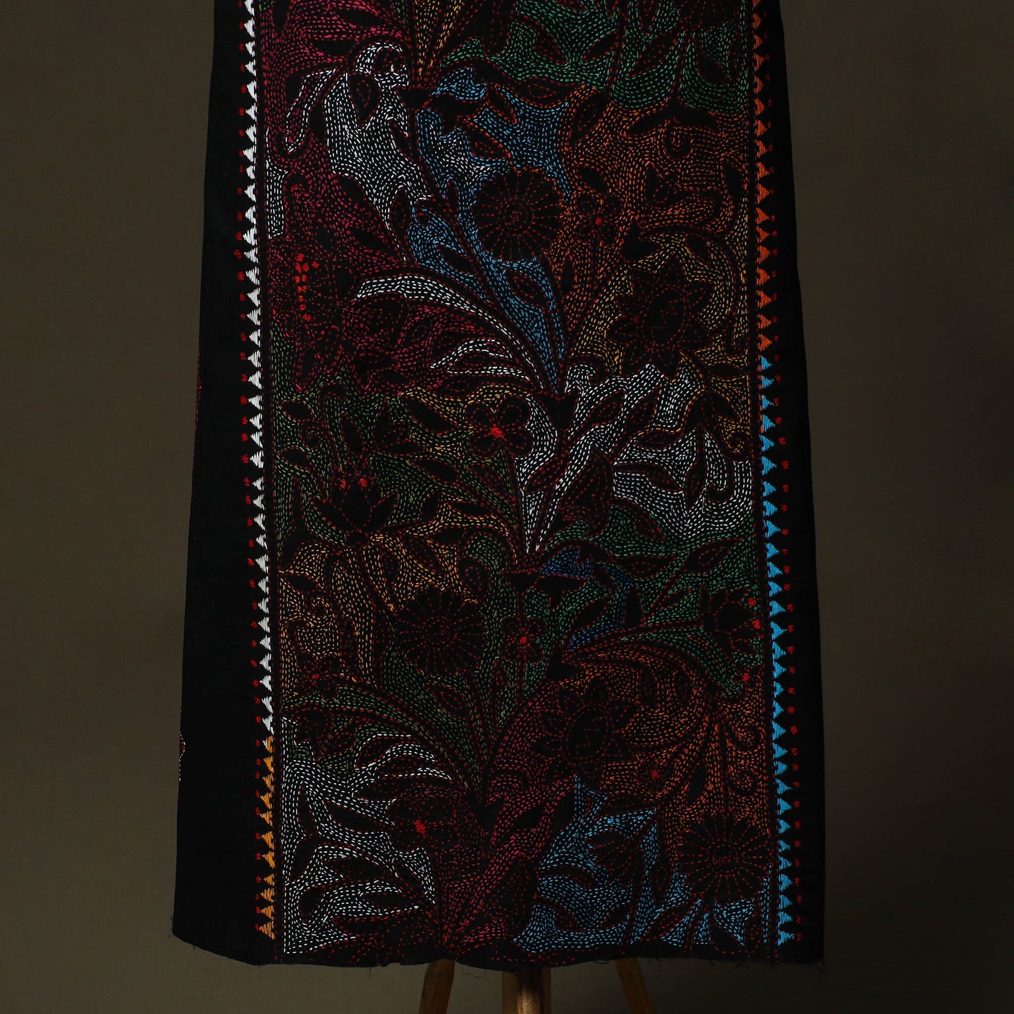Bengal kantha hand embroidered cotton unstitched kurta