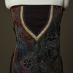 Bengal kantha hand embroidered cotton unstitched kurta