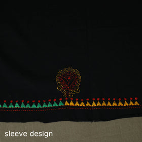 Bengal kantha hand embroidered cotton unstitched kurta