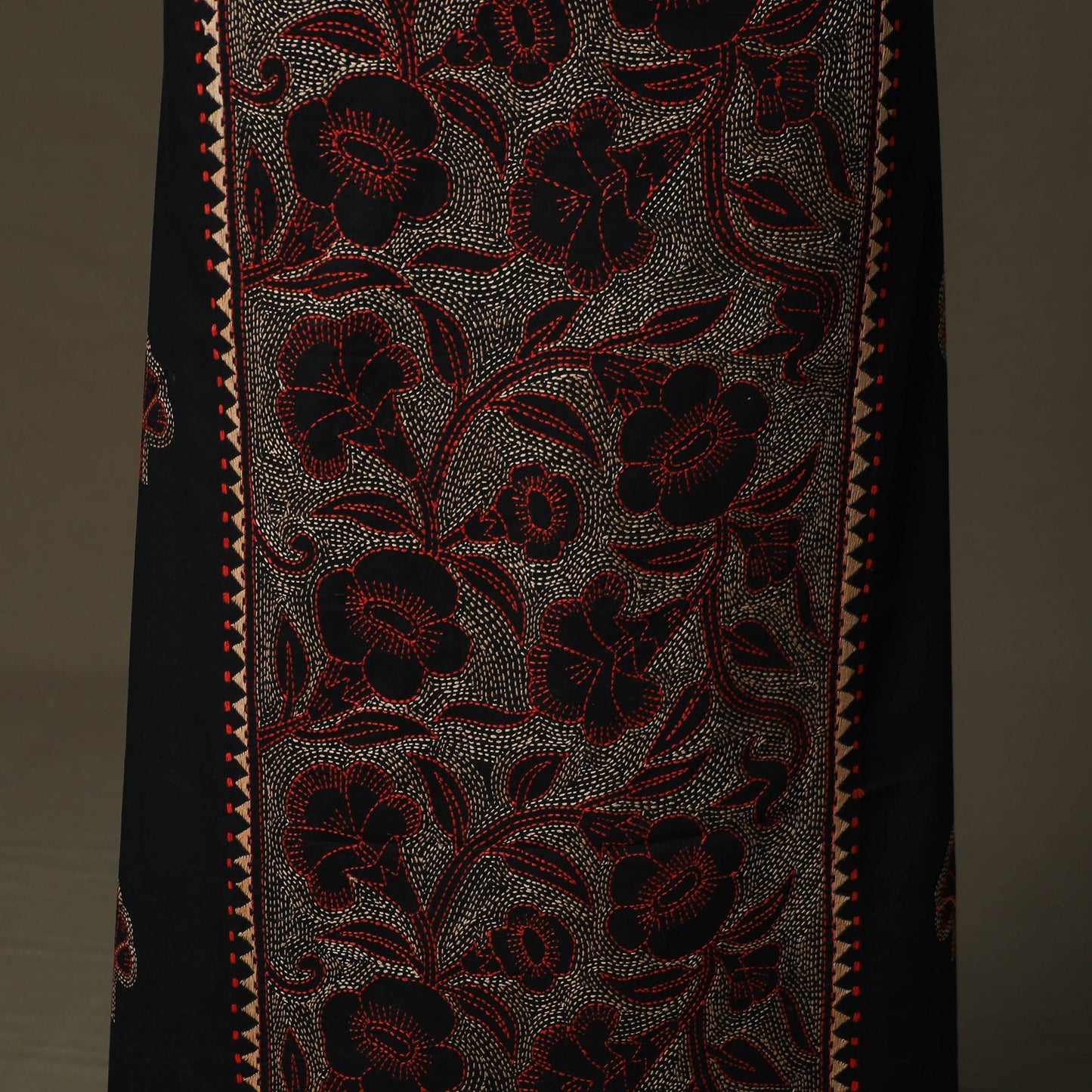 Bengal kantha hand embroidered cotton unstitched kurta