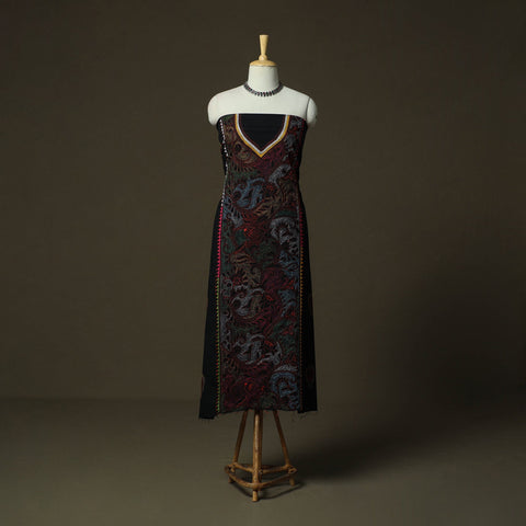 Bengal kantha hand embroidered cotton unstitched kurta