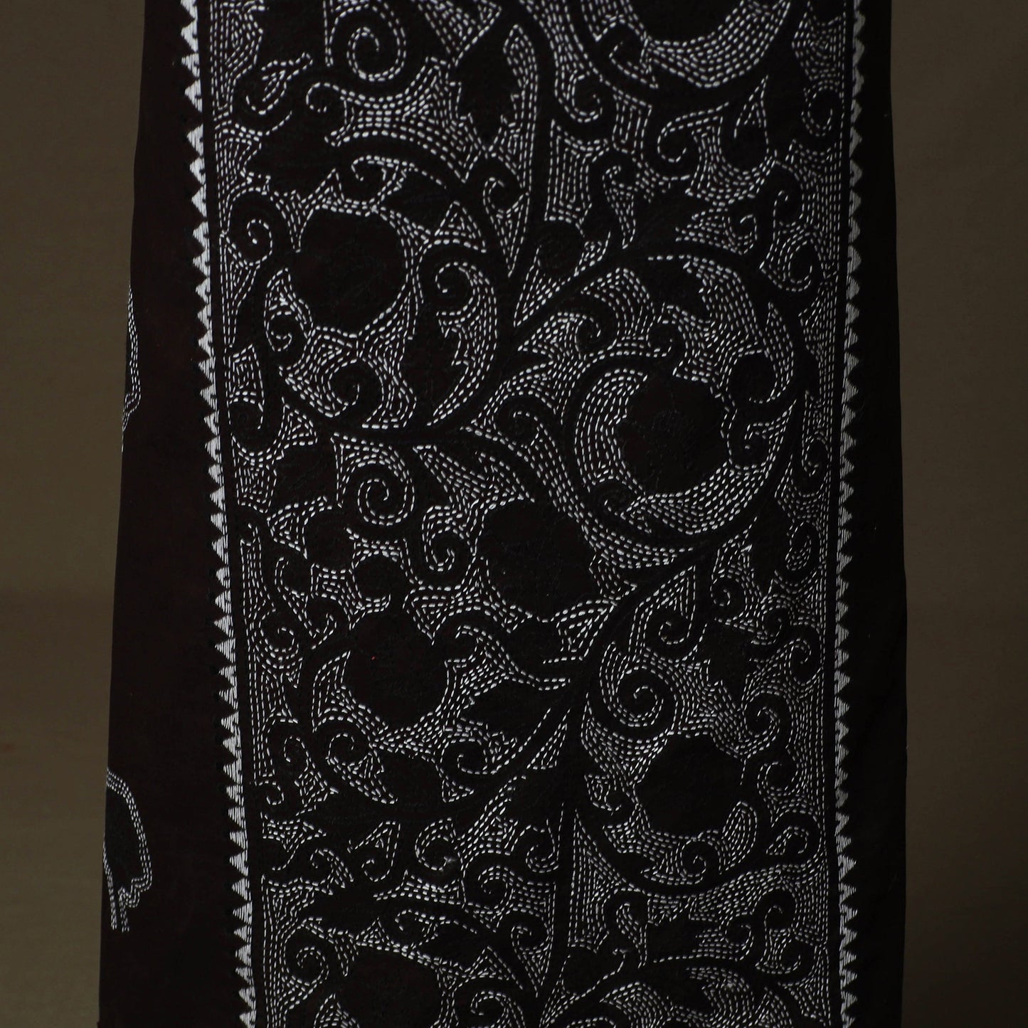 Bengal kantha hand embroidered cotton unstitched kurta