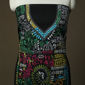 Bengal kantha hand embroidered cotton unstitched kurta