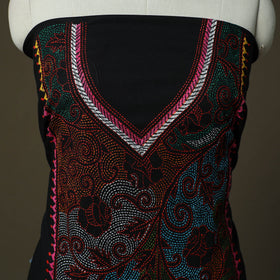 Bengal kantha hand embroidered cotton unstitched kurta