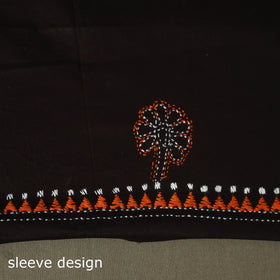 Bengal kantha hand embroidered cotton unstitched kurta