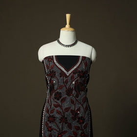Bengal kantha hand embroidered cotton unstitched kurta