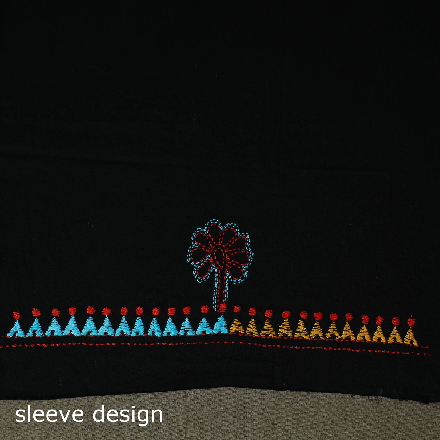 Bengal kantha hand embroidered cotton unstitched kurta