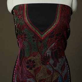 Bengal kantha hand embroidered cotton unstitched kurta