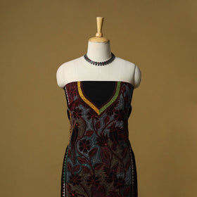Bengal kantha hand embroidered unstitched kurta material