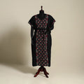 Black Bengal Kantha Hand Embroidery Cotton Kaftan (Long) 