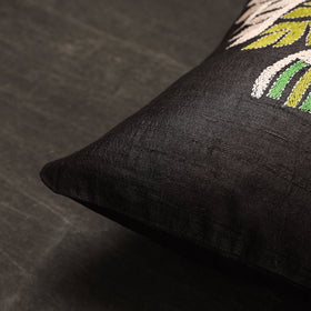 Buy Bengal Kantha Embroidery Tussar Silk Cushion Cover 16 Online at iTokri.com