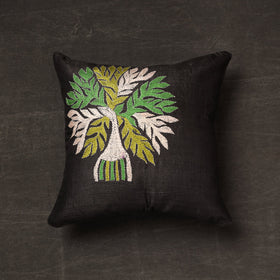 Buy Bengal Kantha Embroidery Tussar Silk Cushion Cover 16 Online at iTokri.com