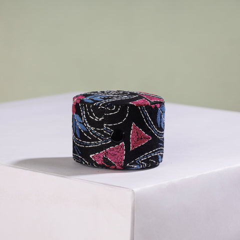 Black Bengal Kantha Work Handcrafted Bangle Box