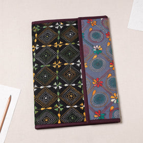 Black Bengal Kantha Work Handcrafted File Folder 