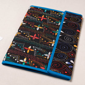 Black Bengal Kantha Work Handcrafted File Folder 