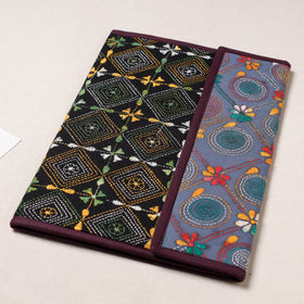 Black Bengal Kantha Work Handcrafted File Folder 