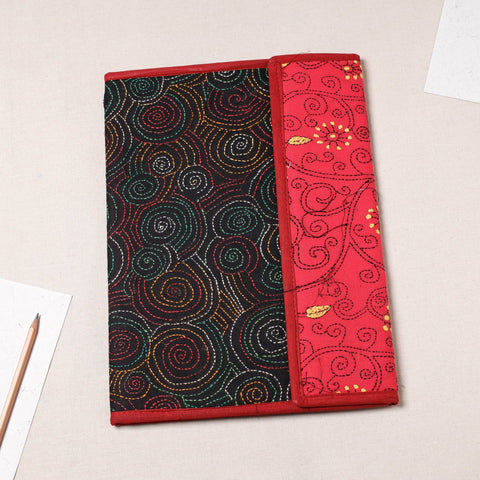 Black Bengal Kantha Work Handcrafted File Folder 