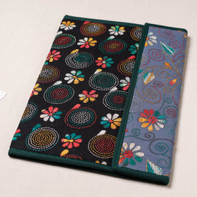 Black Bengal Kantha Work Handcrafted File Folder 