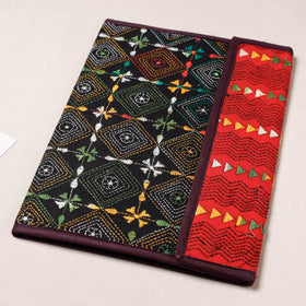 Black Bengal Kantha Work Handcrafted File Folder 