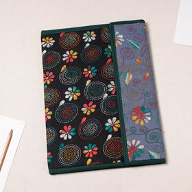 Black Bengal Kantha Work Handcrafted File Folder 