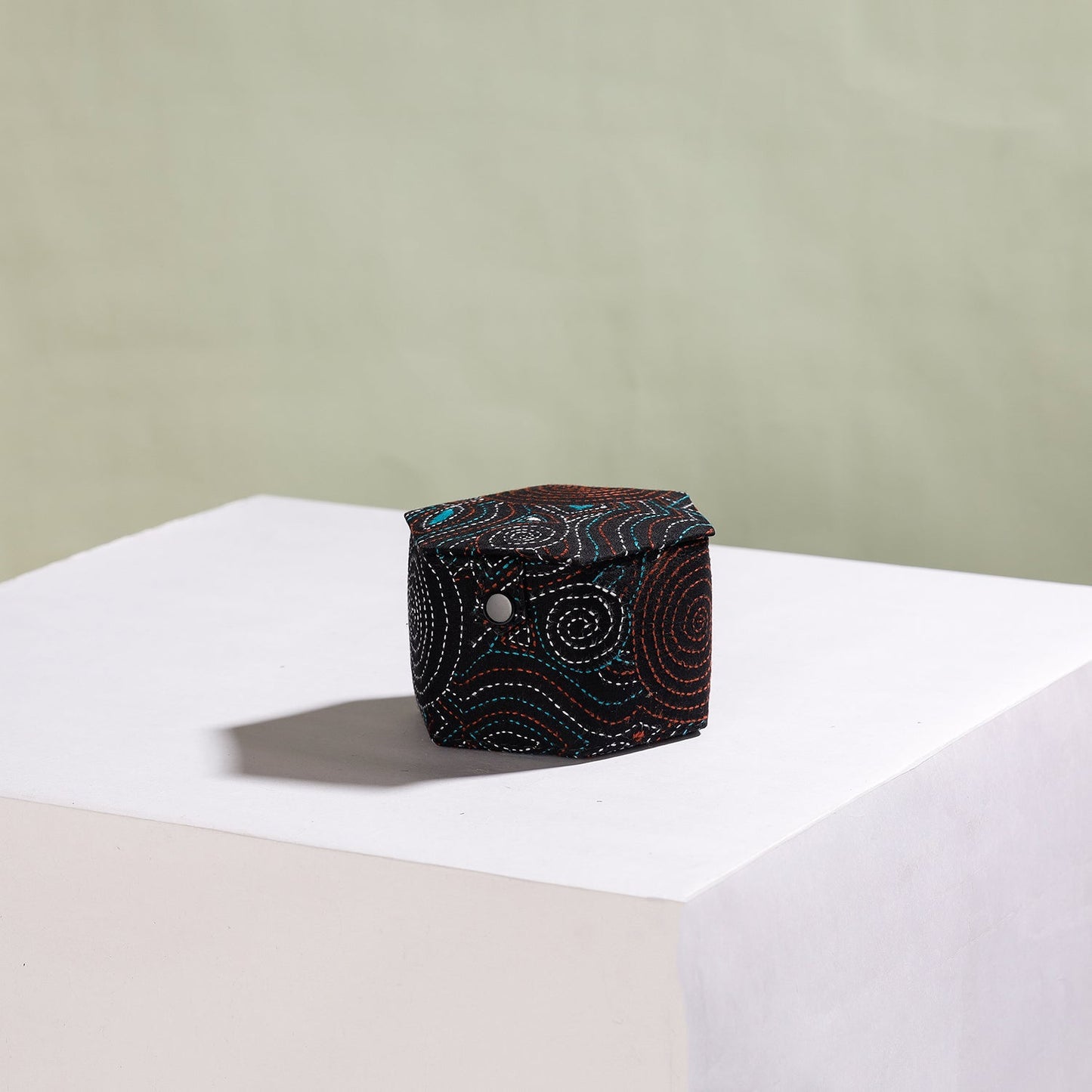  Bengal Kantha Work Handcrafted Hexagon Jewelry Box (Set of 3) 