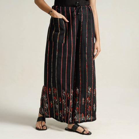 Bengal Khesh Weaving Cotton Kantha Embroidery Palazzo