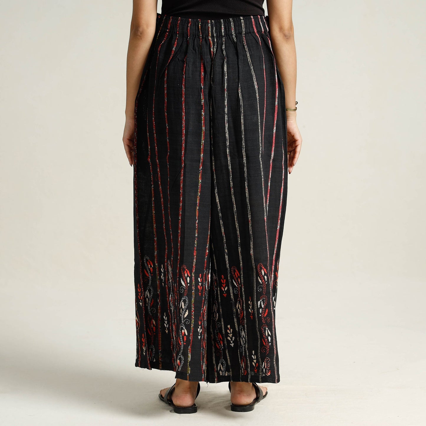 Bengal Khesh Weaving Cotton Kantha Embroidery Palazzo