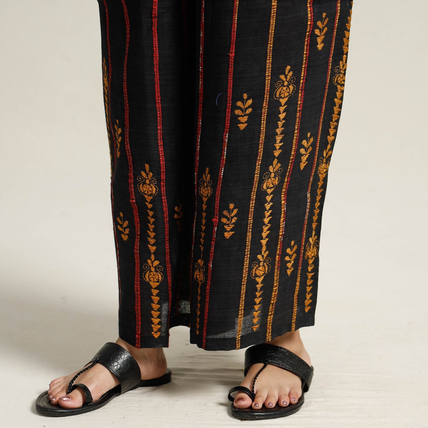   Bengal Khesh Weaving Kantha Embroidery Cotton Palazzo 16 